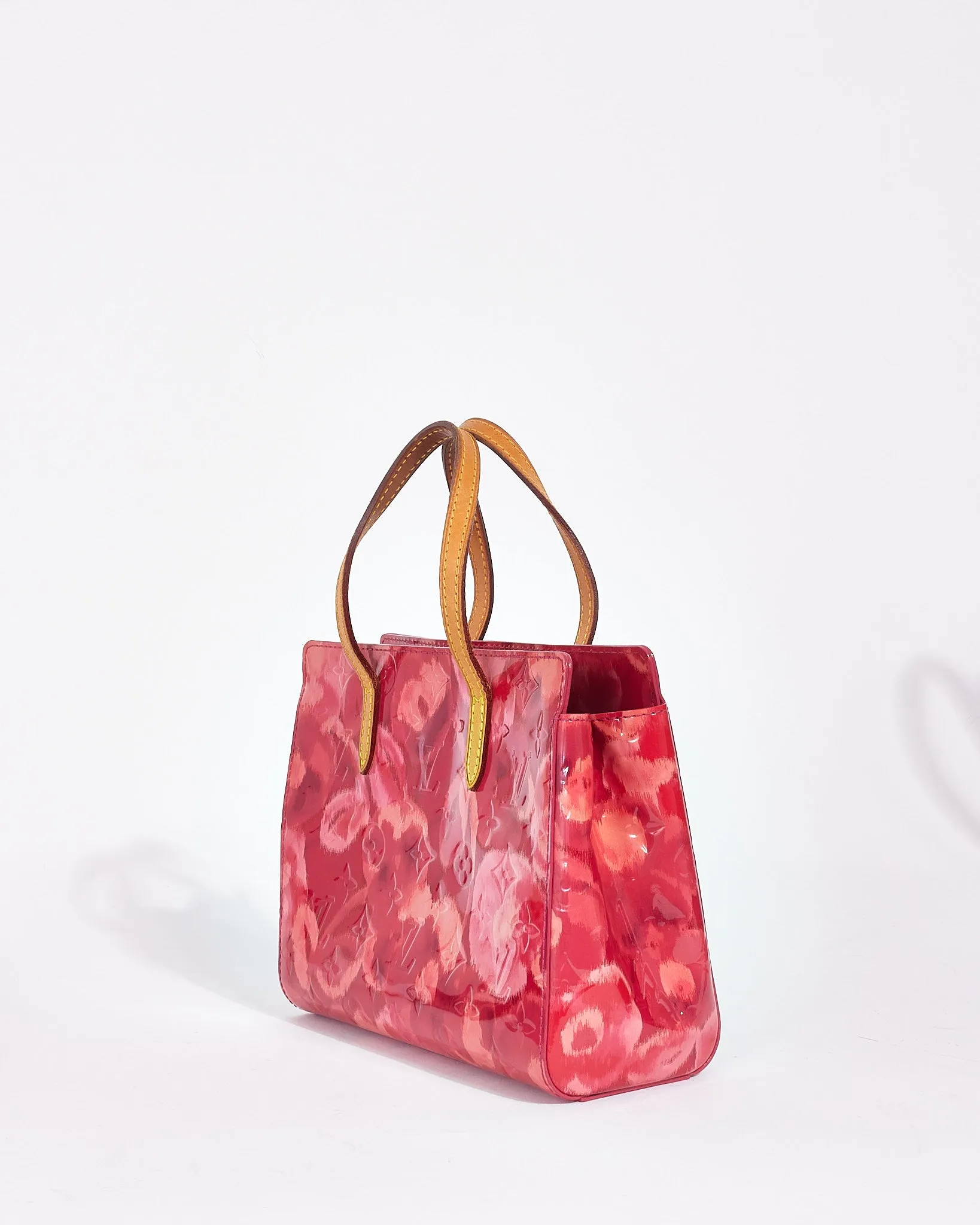Louis Vuitton Pink Monogram Vernis Ikat Roses Catalina BB
