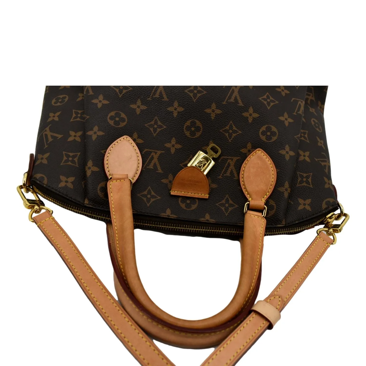 LOUIS VUITTON Rivoli PM Monogram Canvas Shoulder Bag Brown