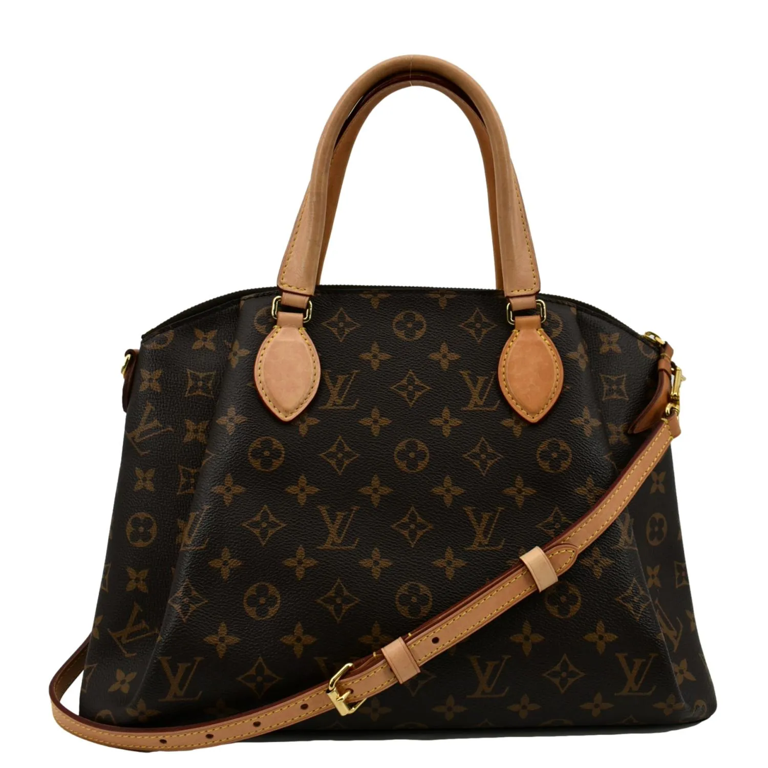 LOUIS VUITTON Rivoli PM Monogram Canvas Shoulder Bag Brown