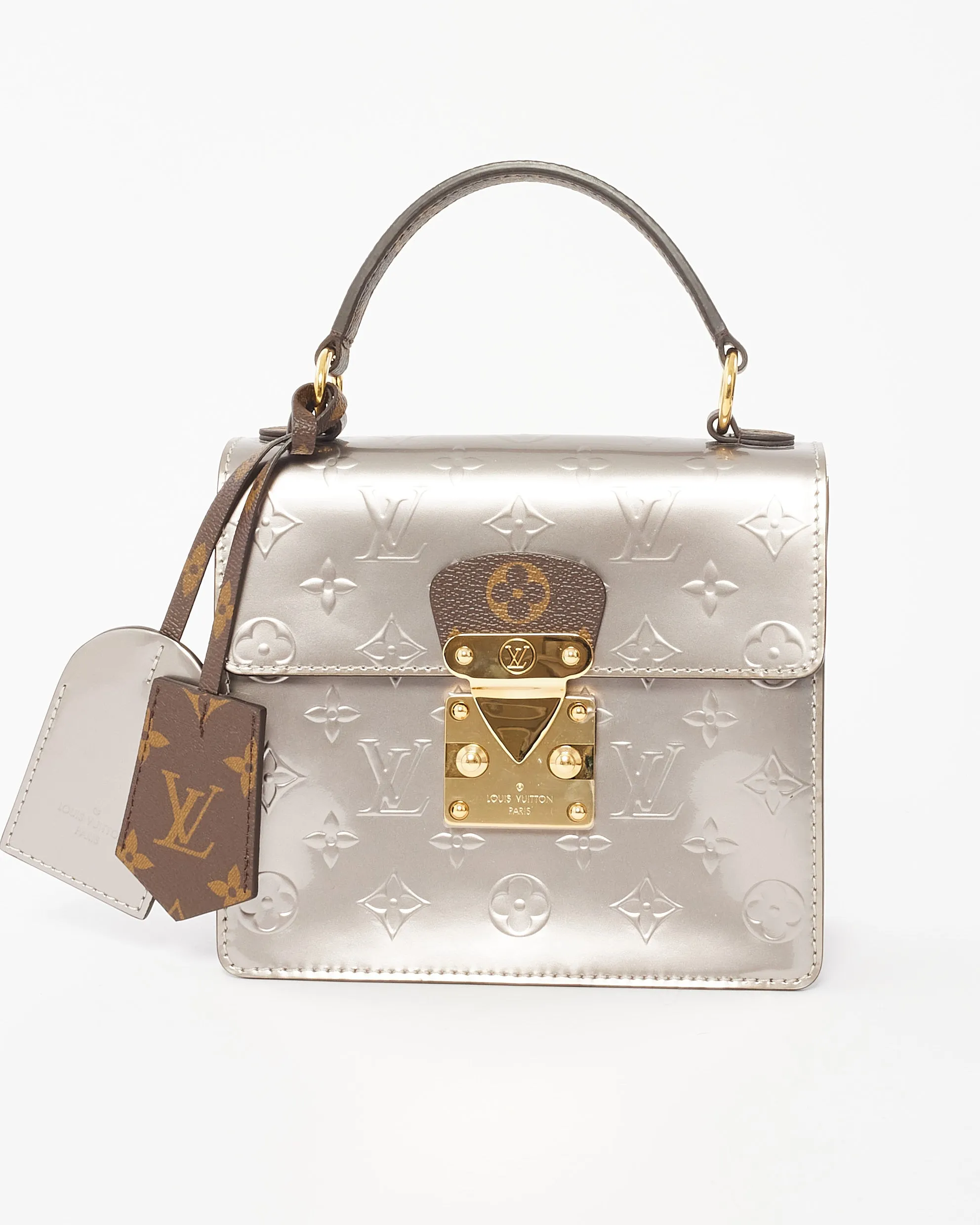 Louis Vuitton Silver Monogram Vernis Spring Street Bag