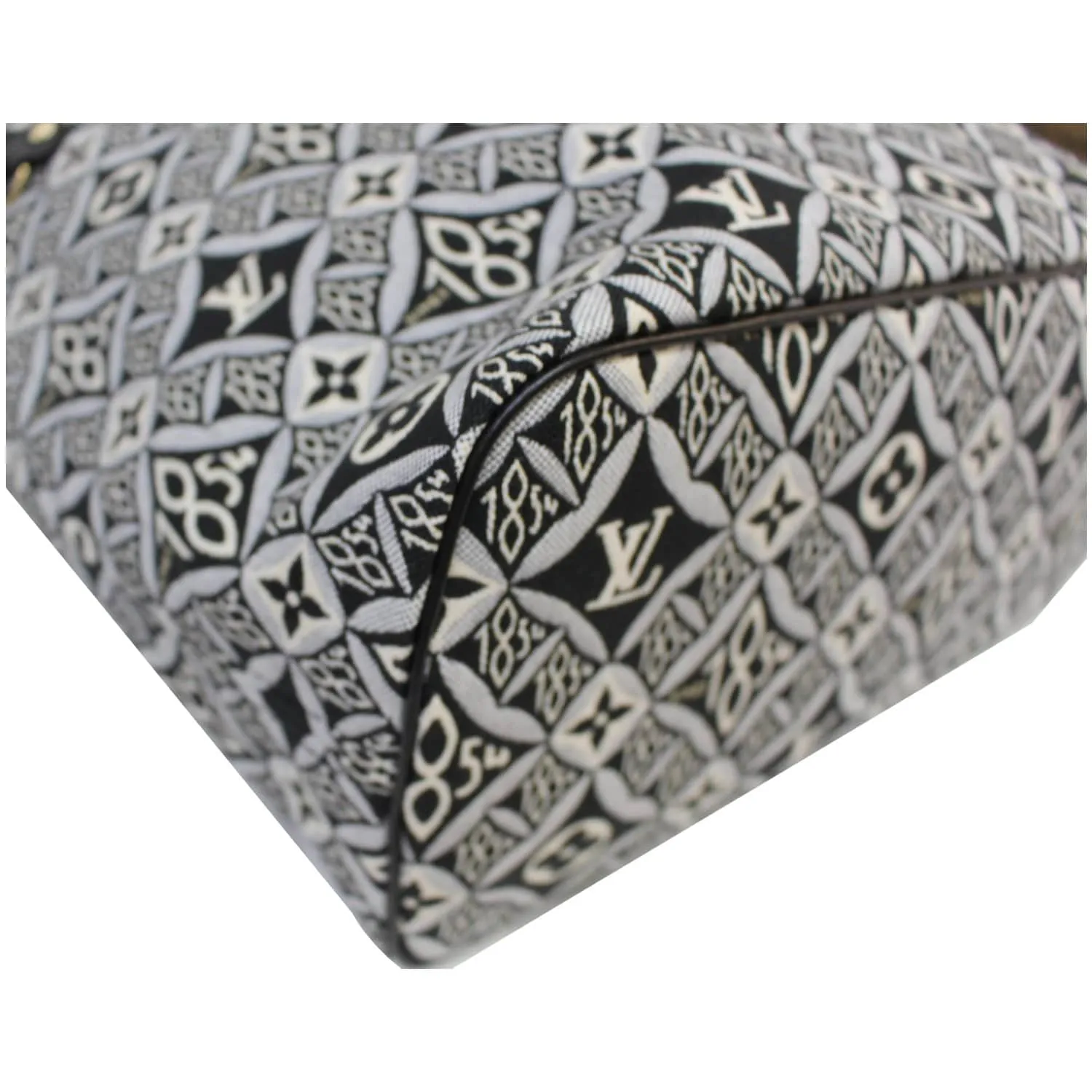 LOUIS VUITTON Since 1854 Neverfull MM Jacquard Shoulder Bag Grey