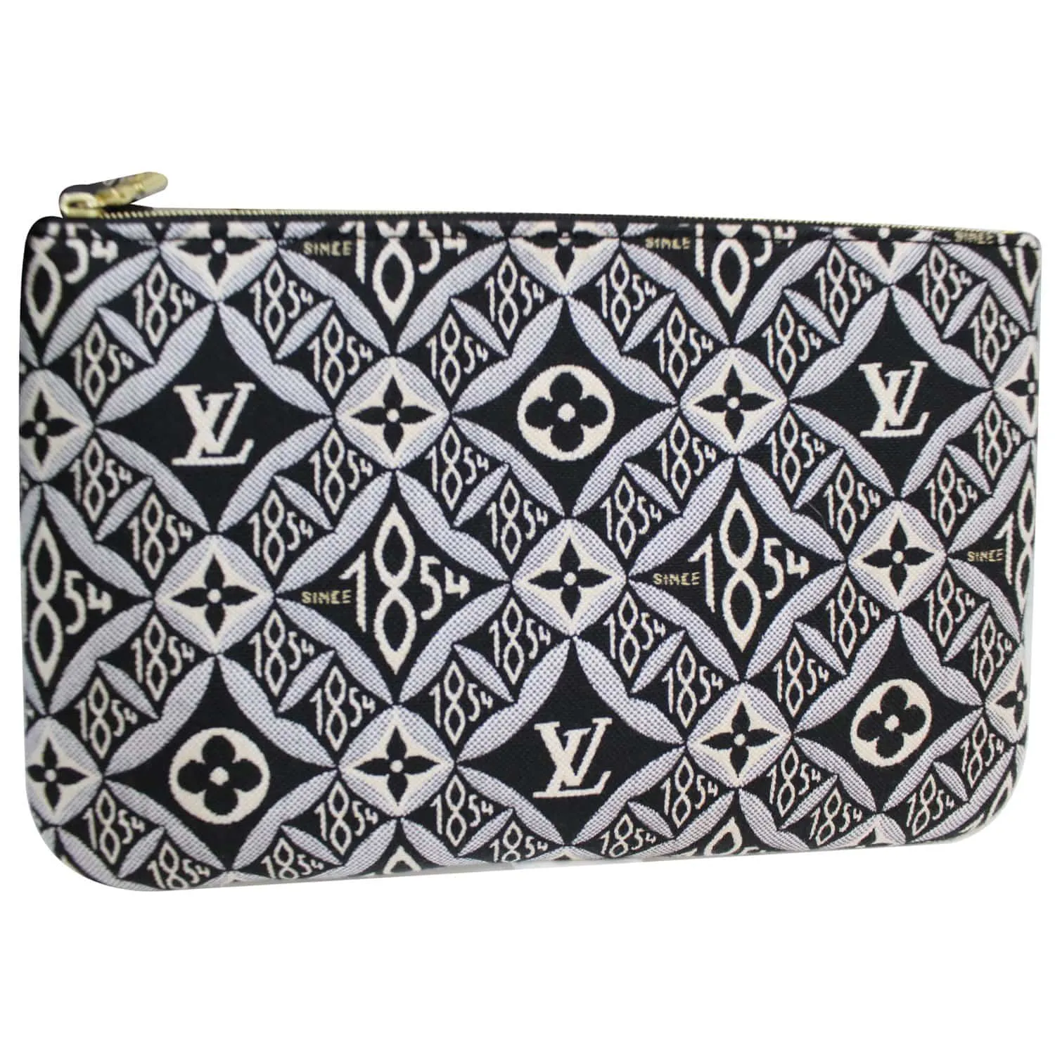 LOUIS VUITTON Since 1854 Neverfull MM Jacquard Shoulder Bag Grey
