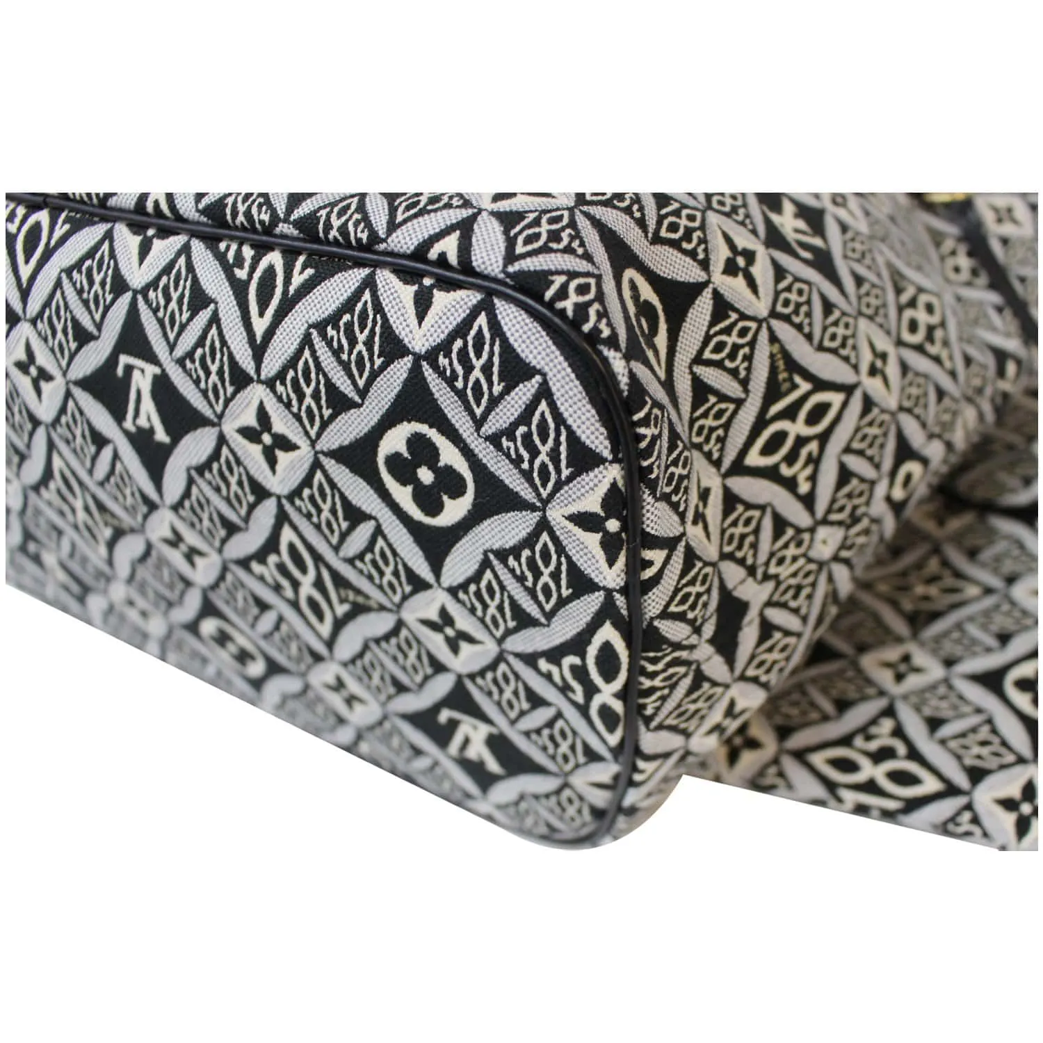 LOUIS VUITTON Since 1854 Neverfull MM Jacquard Shoulder Bag Grey