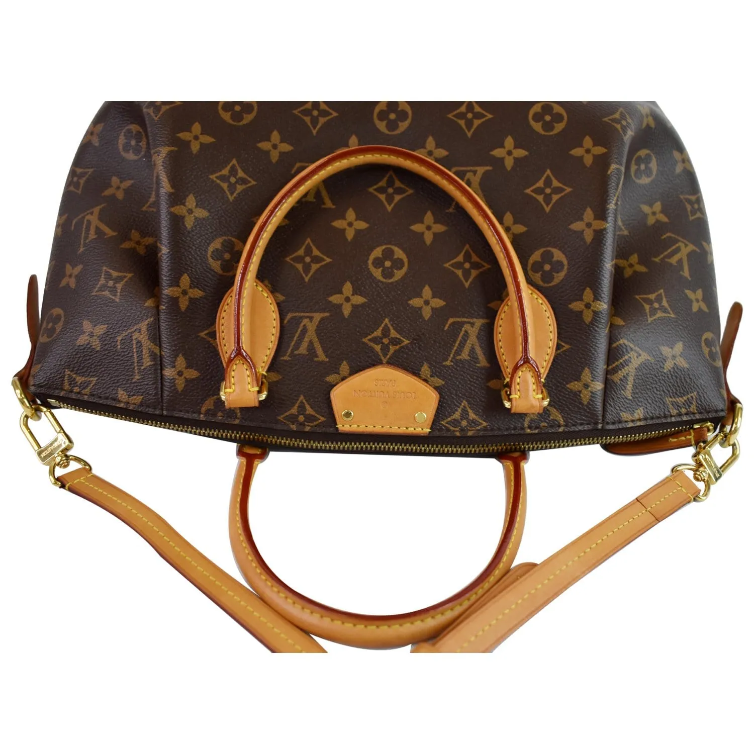 LOUIS VUITTON Turenne MM Monogram Canvas 2 Way Shoulder Bag Brown