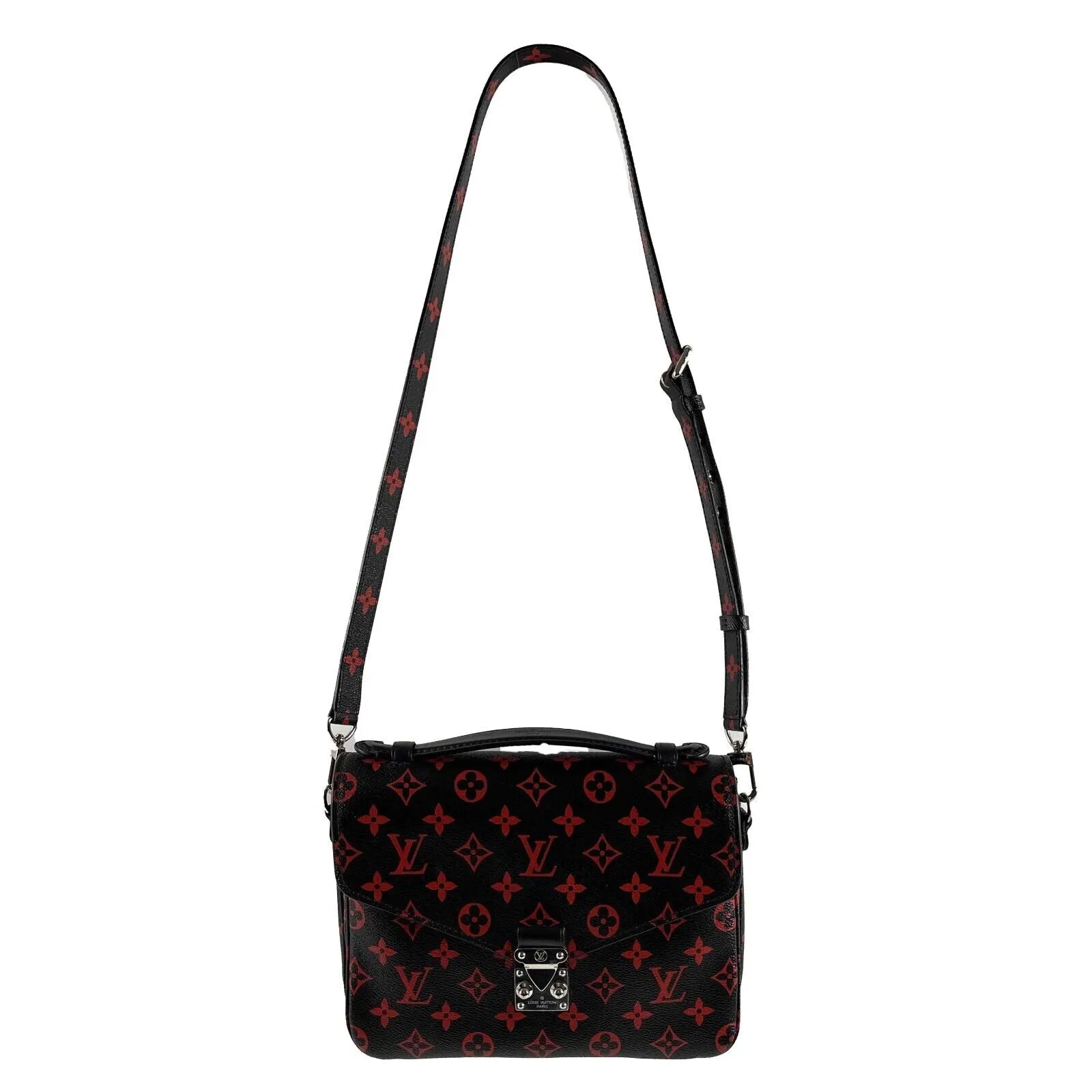 Louis Vuitton Very Good Monogram Infrarouge Pochette Metis Black/Red Crossbody