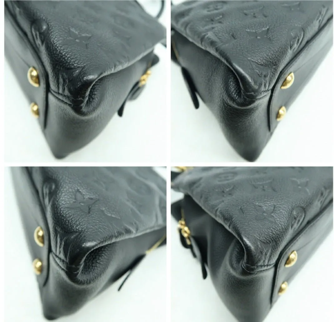 Louis Vuitton Vosges Black Monogram Leather Satchel Bag