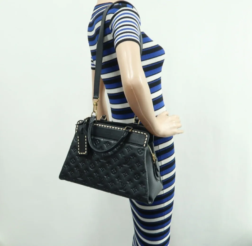 Louis Vuitton Vosges Black Monogram Leather Satchel Bag