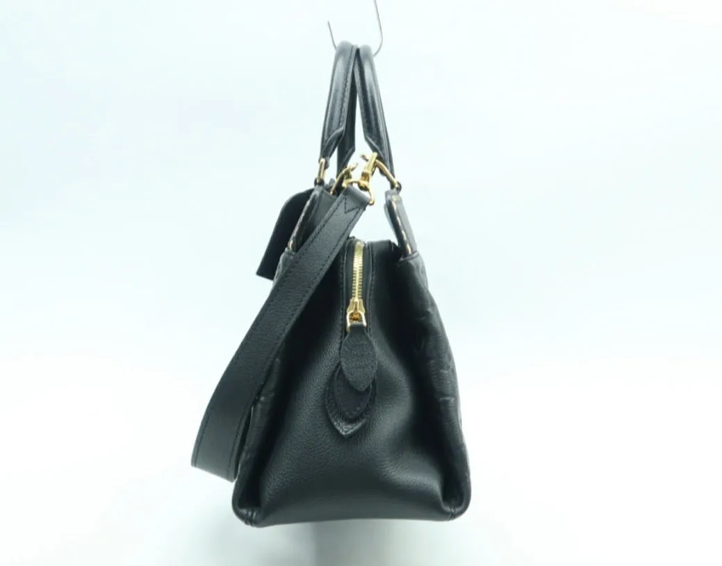 Louis Vuitton Vosges Black Monogram Leather Satchel Bag