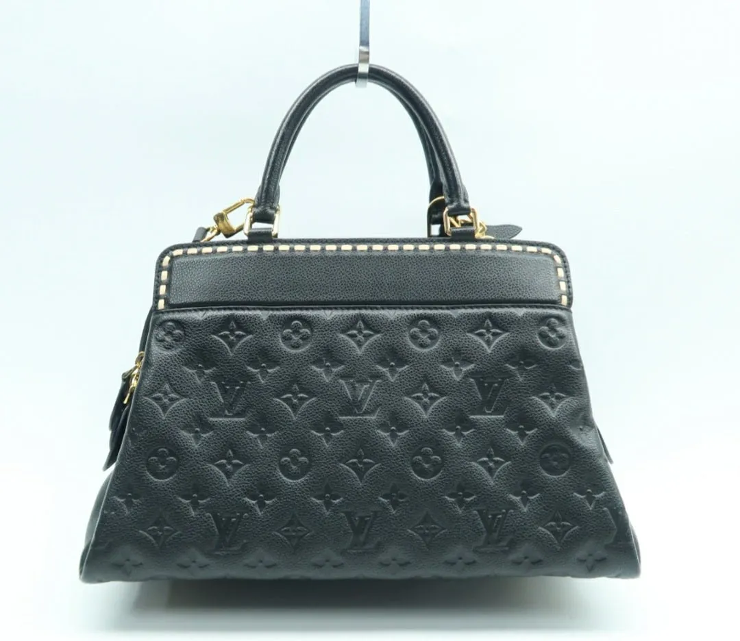 Louis Vuitton Vosges Black Monogram Leather Satchel Bag