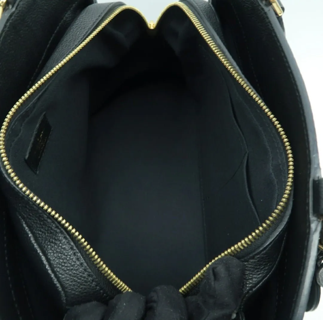 Louis Vuitton Vosges Black Monogram Leather Satchel Bag