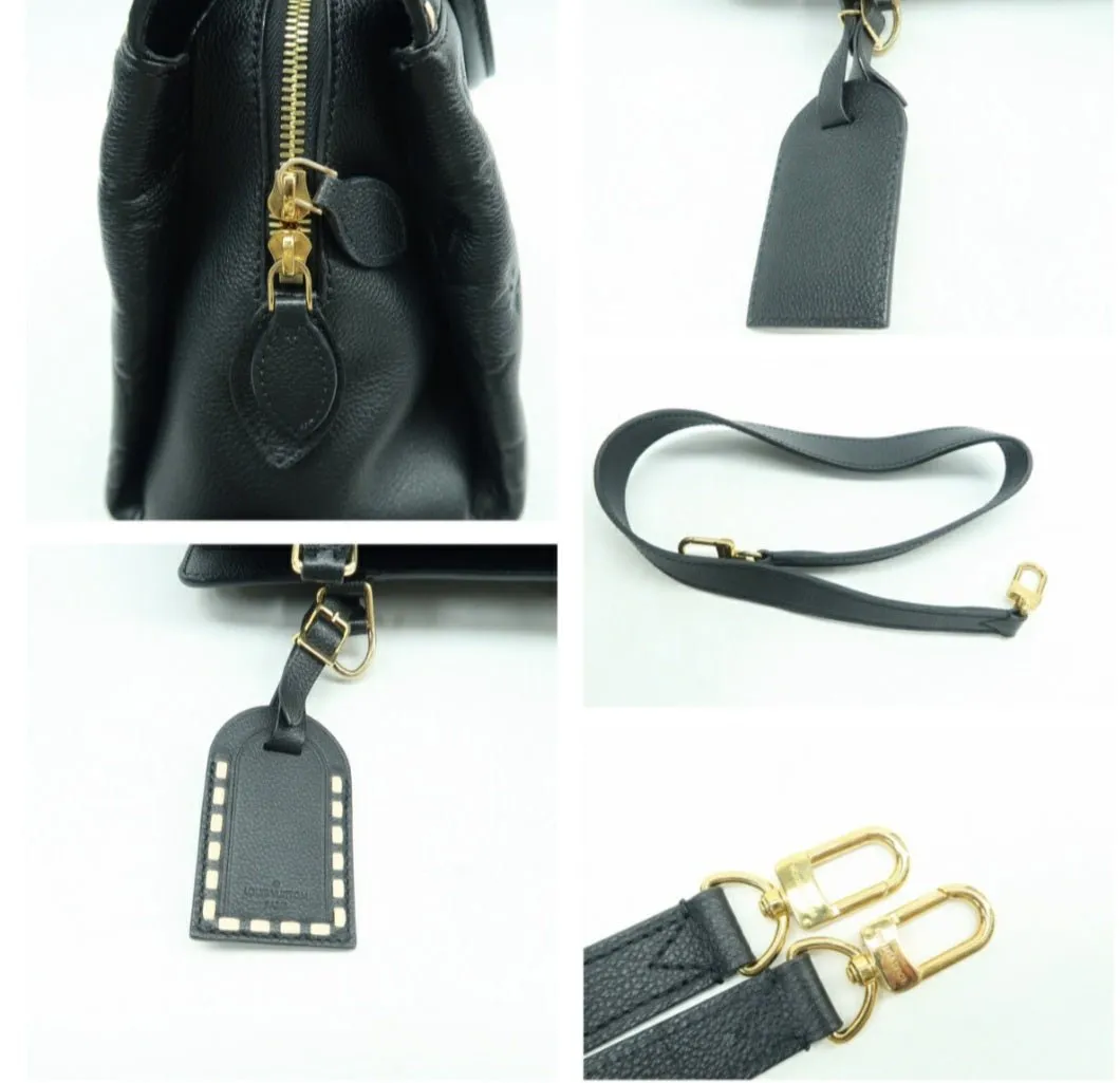 Louis Vuitton Vosges Black Monogram Leather Satchel Bag