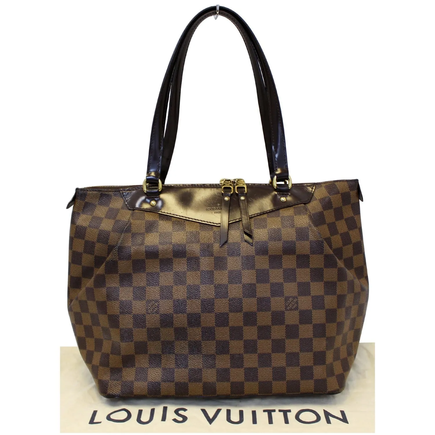 LOUIS VUITTON Westminster GM Damier Ebene Tote Shoulder Bag Brown - Last Call
