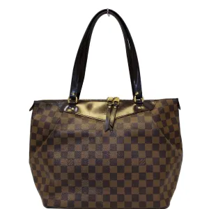 LOUIS VUITTON Westminster GM Damier Ebene Tote Shoulder Bag Brown - Last Call