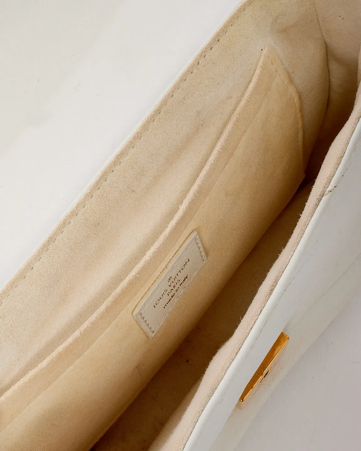 Louis Vuitton White Leather New Wave Chain PM