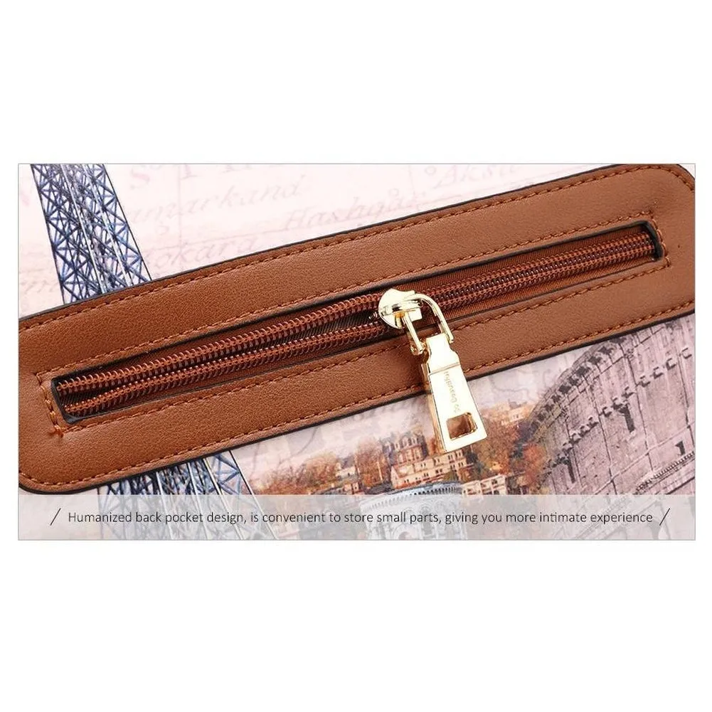 <bold>Tote Crossbody Bag & Purse Set <br>Canvas & Vegan-Leather