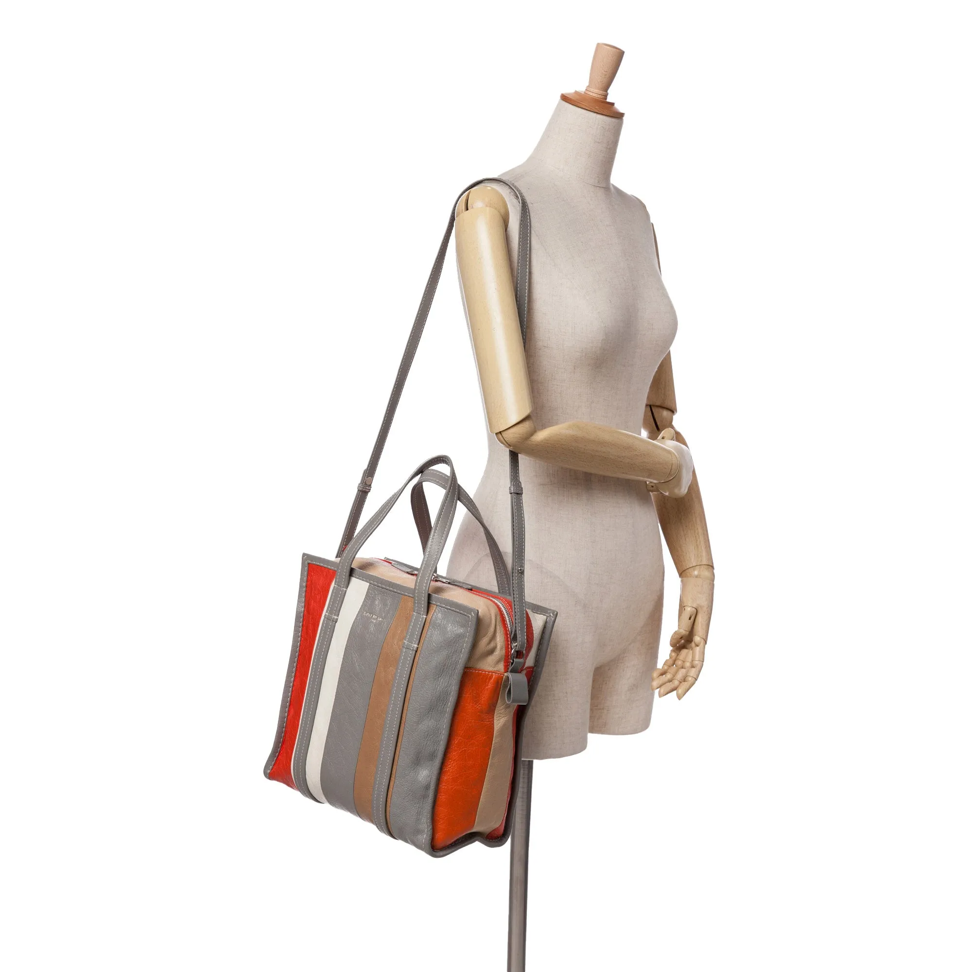 M Lambskin Bazar Shopper Satchel