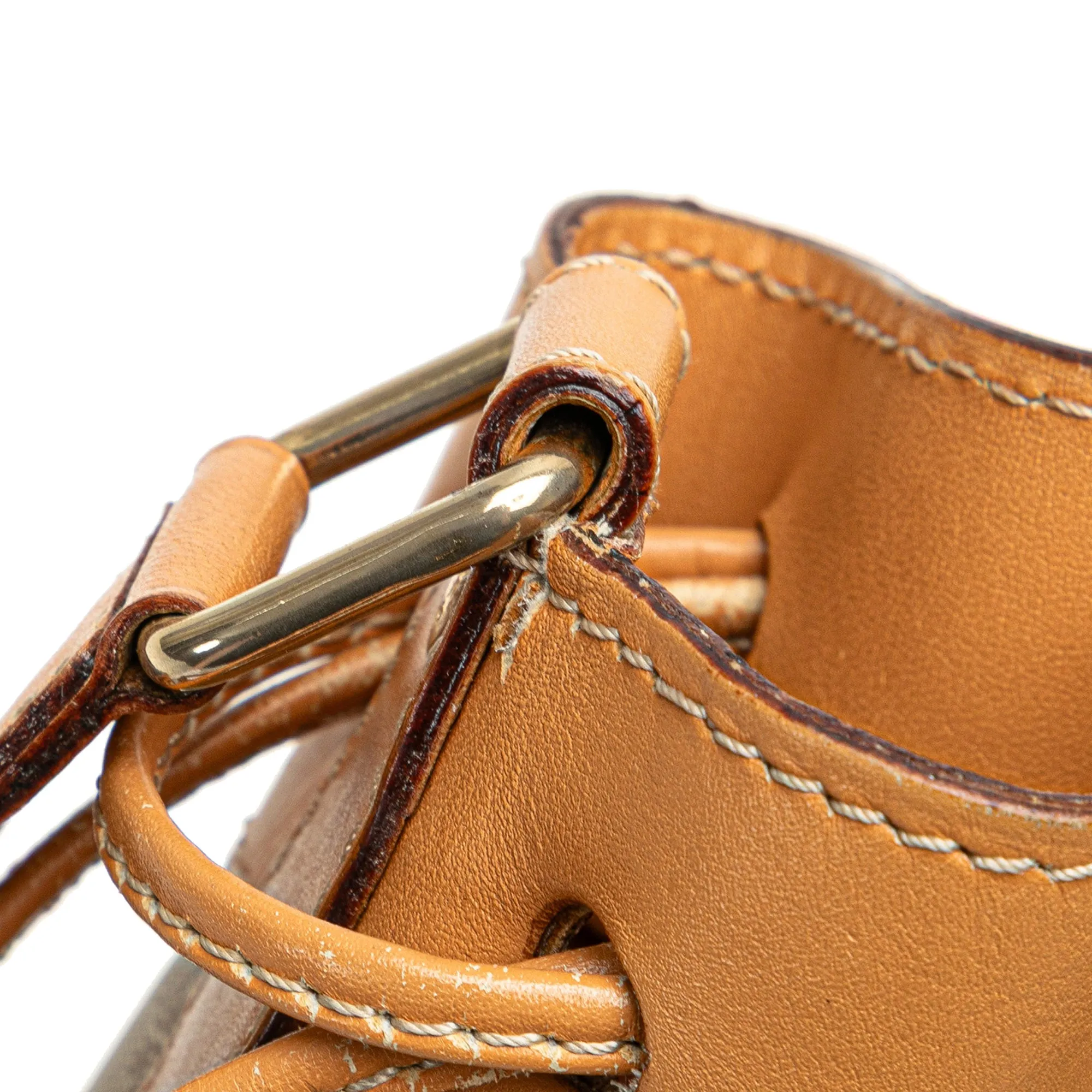 Macadam Coated Canvas Drawstring Bucket
