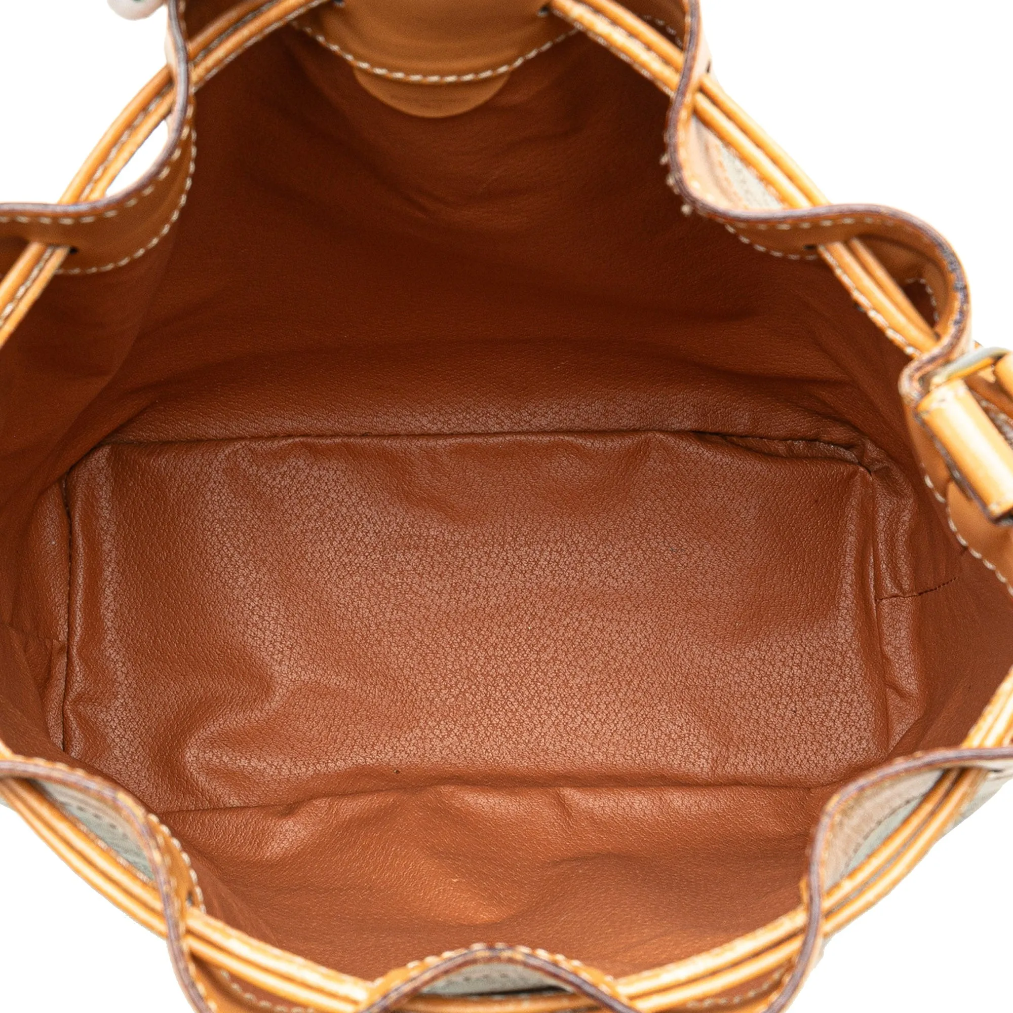 Macadam Coated Canvas Drawstring Bucket