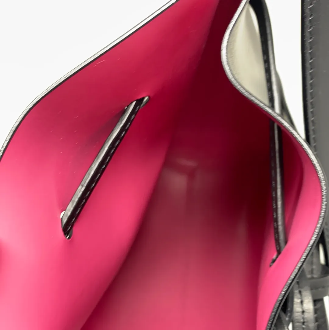 Mansur Gavriel Black and PINK Bucket Bag