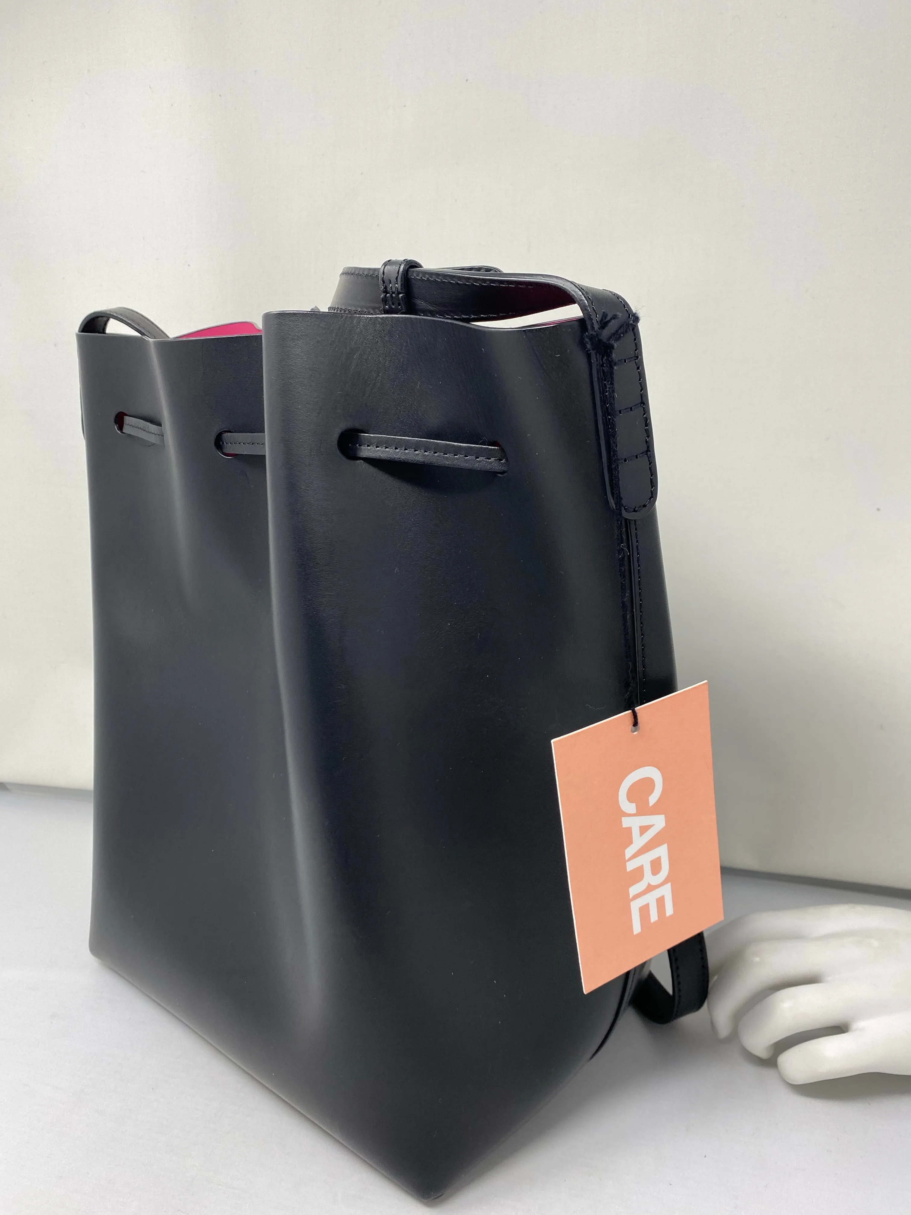 Mansur Gavriel Black and PINK Bucket Bag