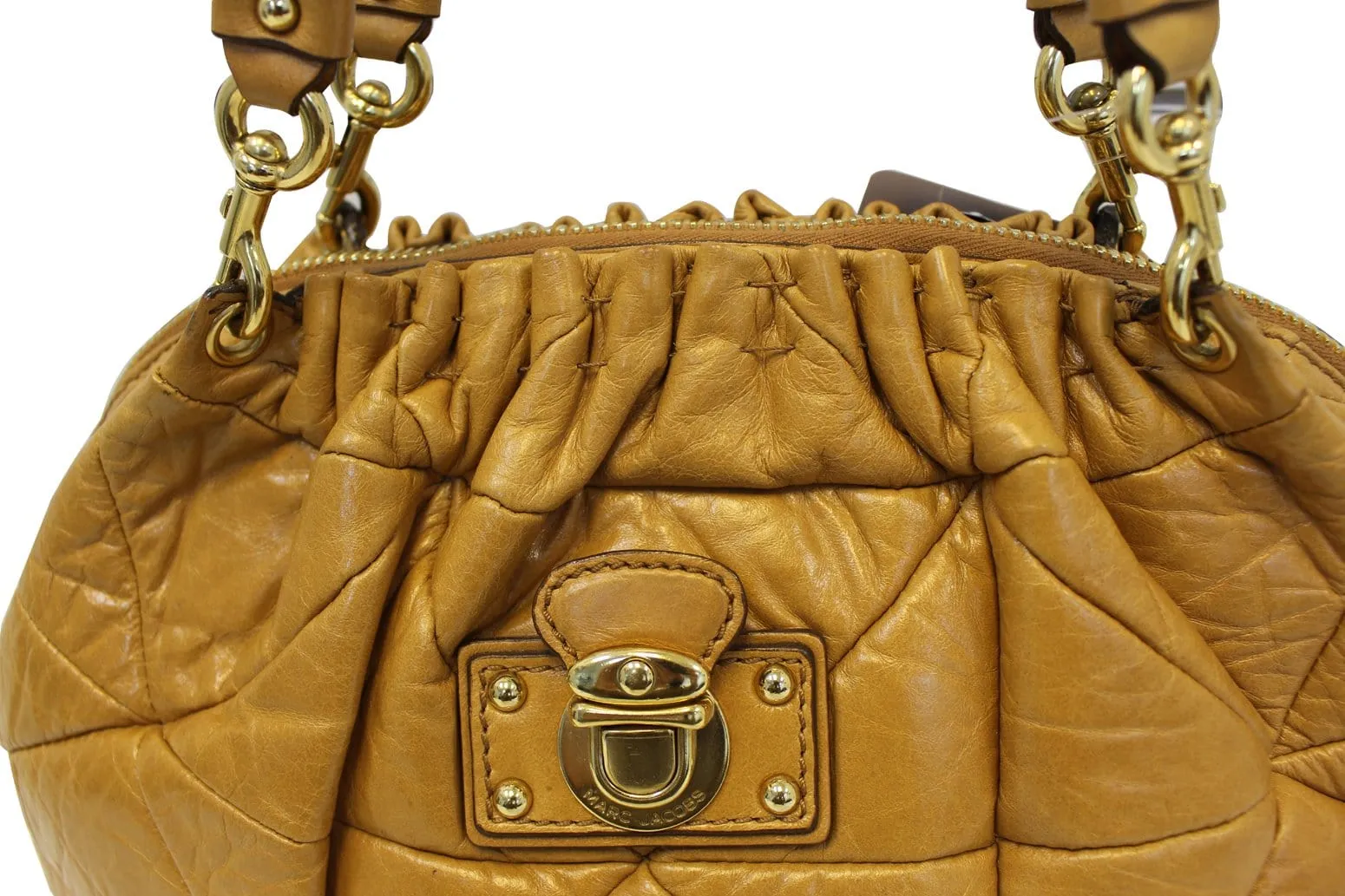 MARC JACOBS Quilted Leather Yellow Shoulder Bag - Last Call