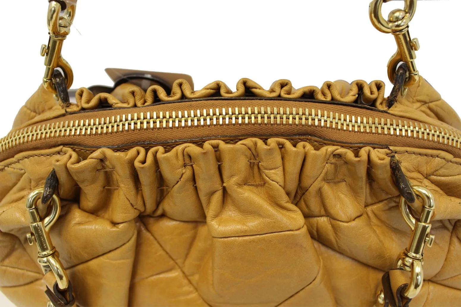 MARC JACOBS Quilted Leather Yellow Shoulder Bag - Last Call