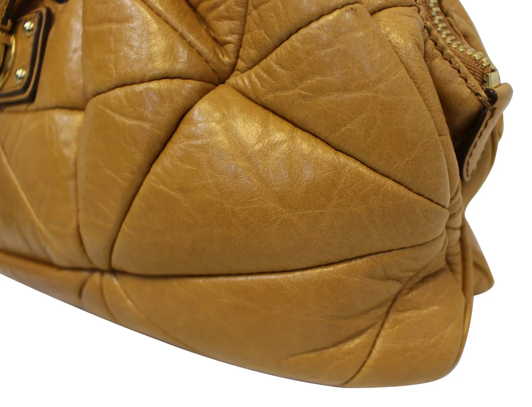 MARC JACOBS Quilted Leather Yellow Shoulder Bag - Last Call