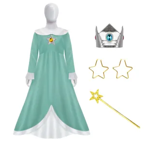 Mario Princess Peach Outfits Cosplay Costume Halloween Carnival Suit
