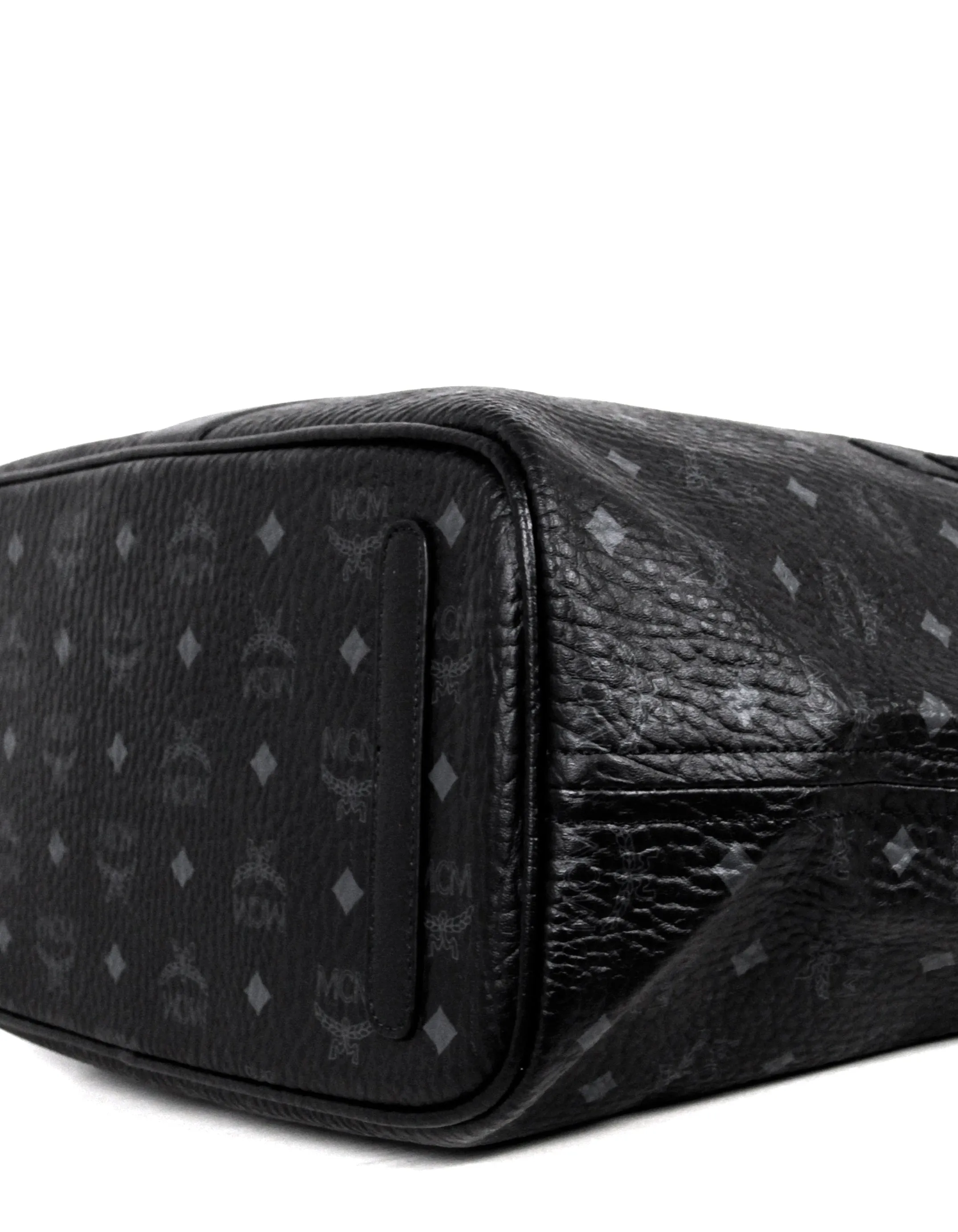 MCM Black Visetos Large Liz Reversible Shopper Tote Bag