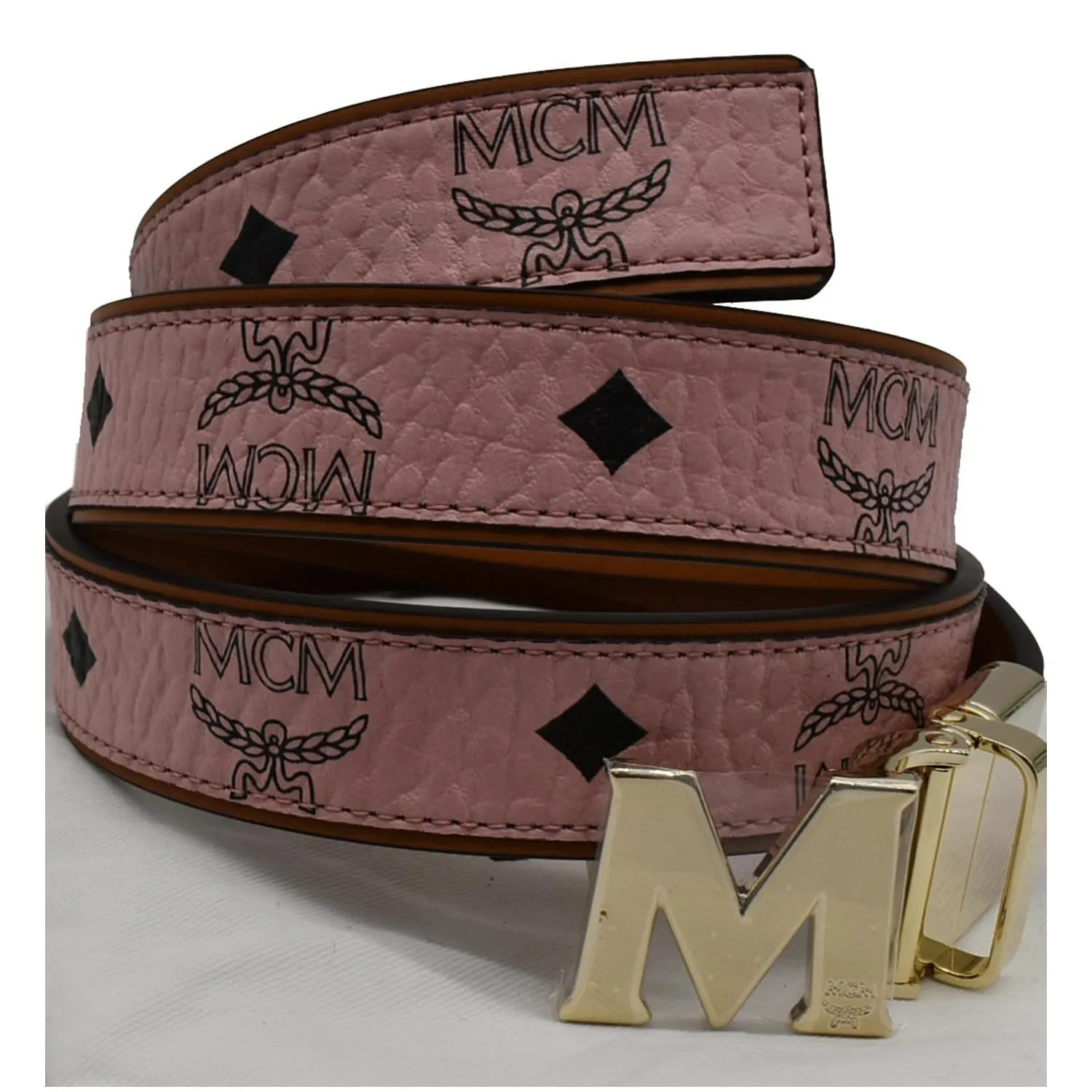 MCM Claus M Reversible Belt Pink - 20% OFF