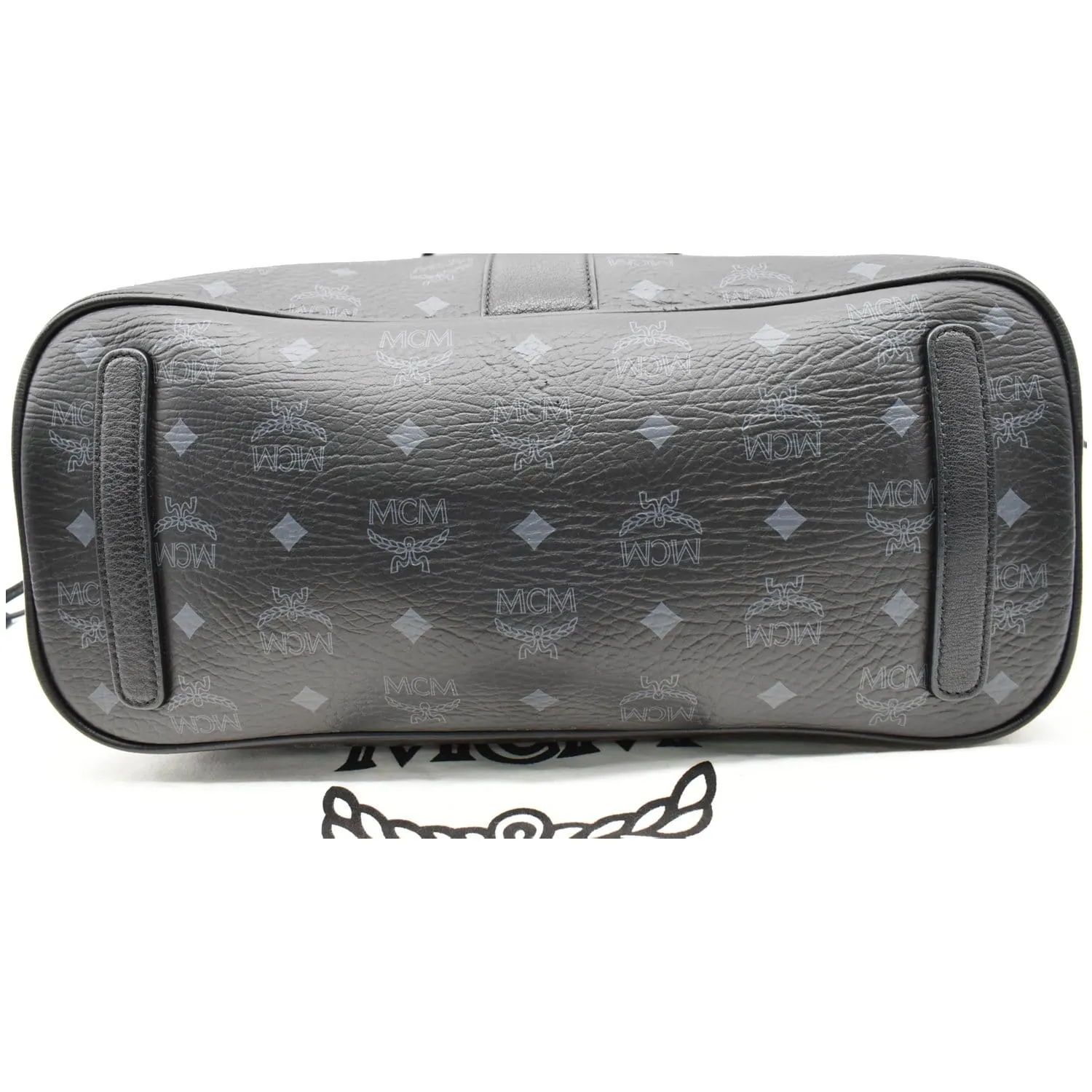 MCM Liz Visetos Reversible Shopper Tote Bag Black