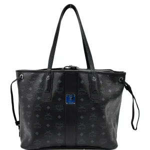 MCM Liz Visetos Reversible Shopper Tote Bag Black