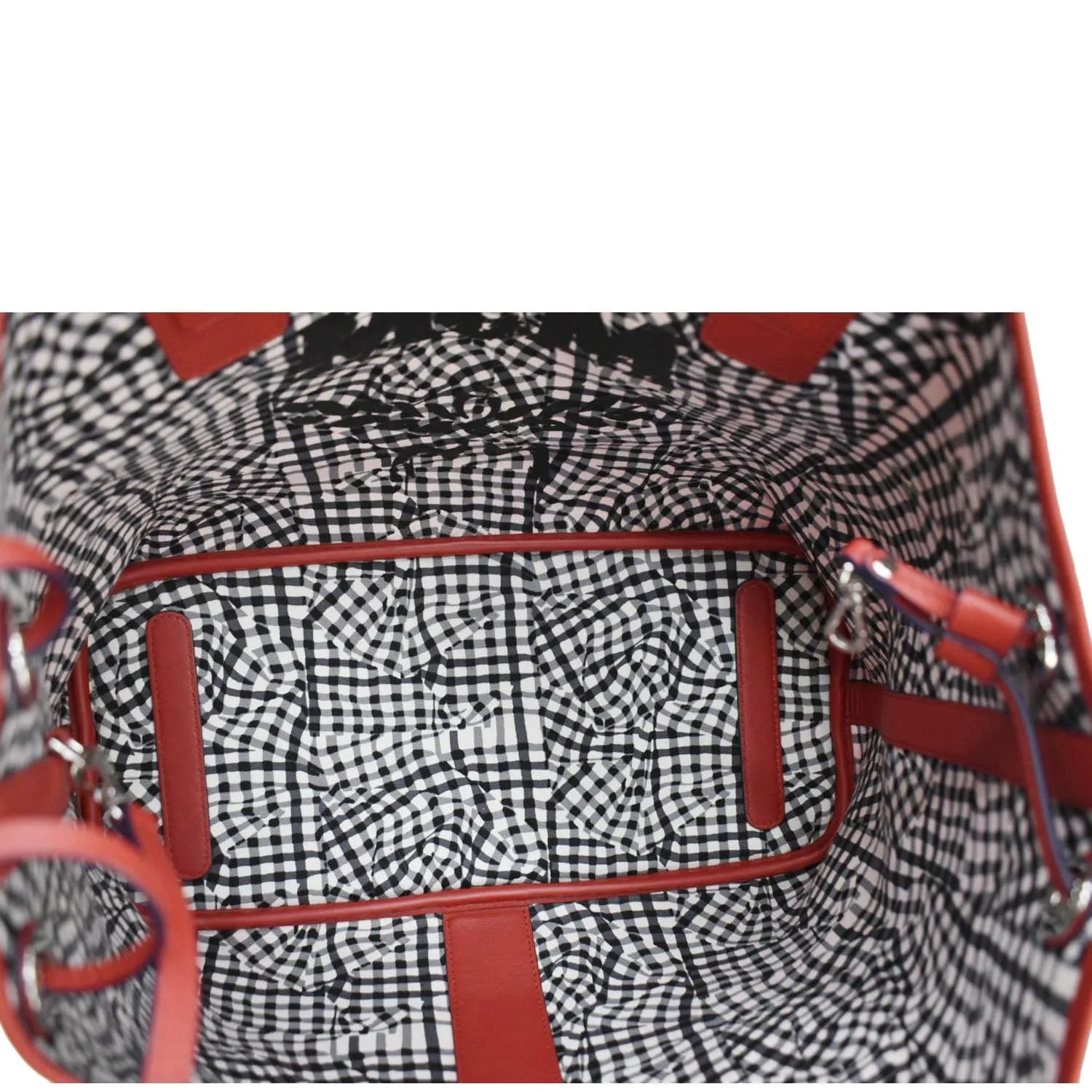 MCM Reversible Liz Large Visetos Canvas Shopper Tote Bag  Red