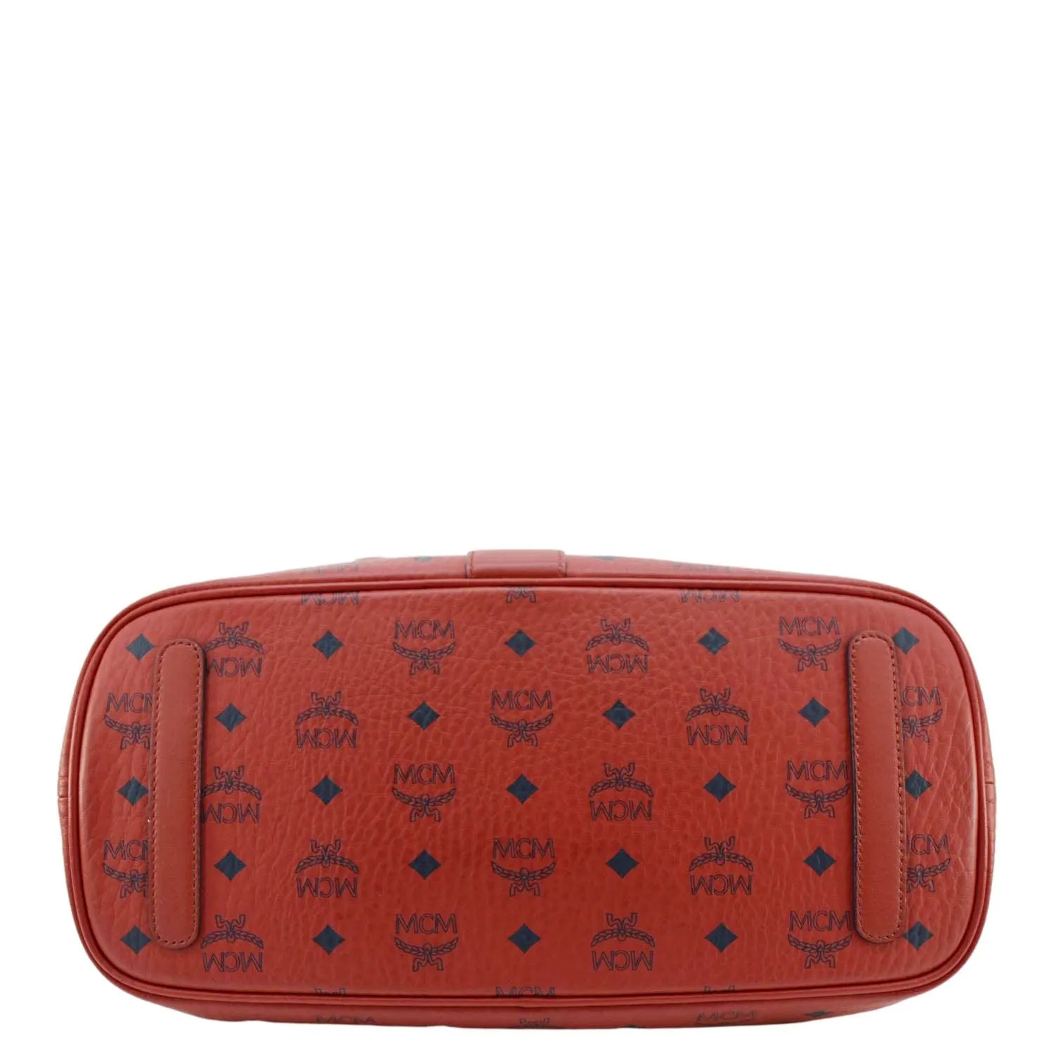 MCM Reversible Liz Large Visetos Canvas Shopper Tote Bag  Red