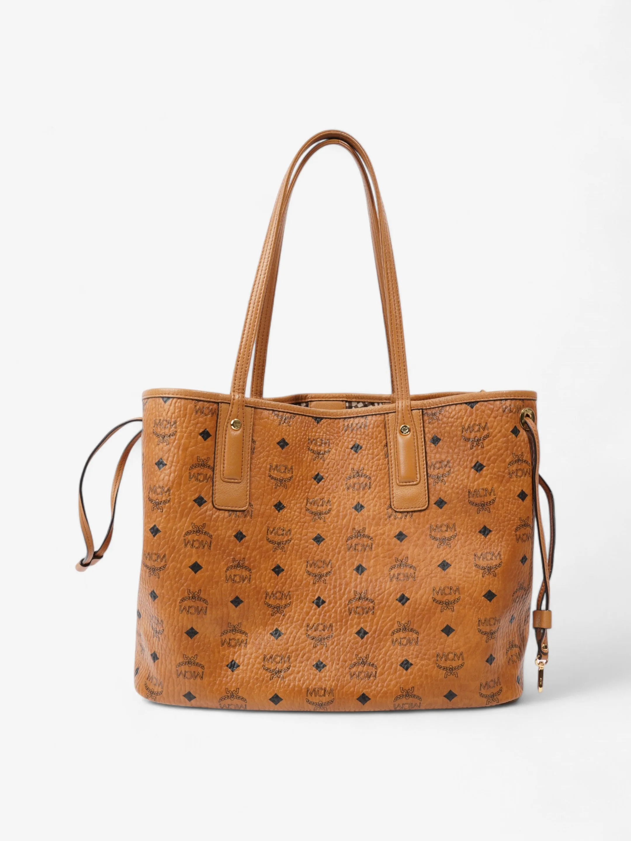 MCM Reversible Liz Shopper Bag Brown / Black Faux Leather
