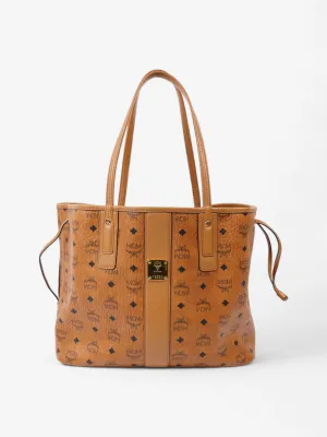 MCM Reversible Liz Shopper Bag Brown / Black Faux Leather