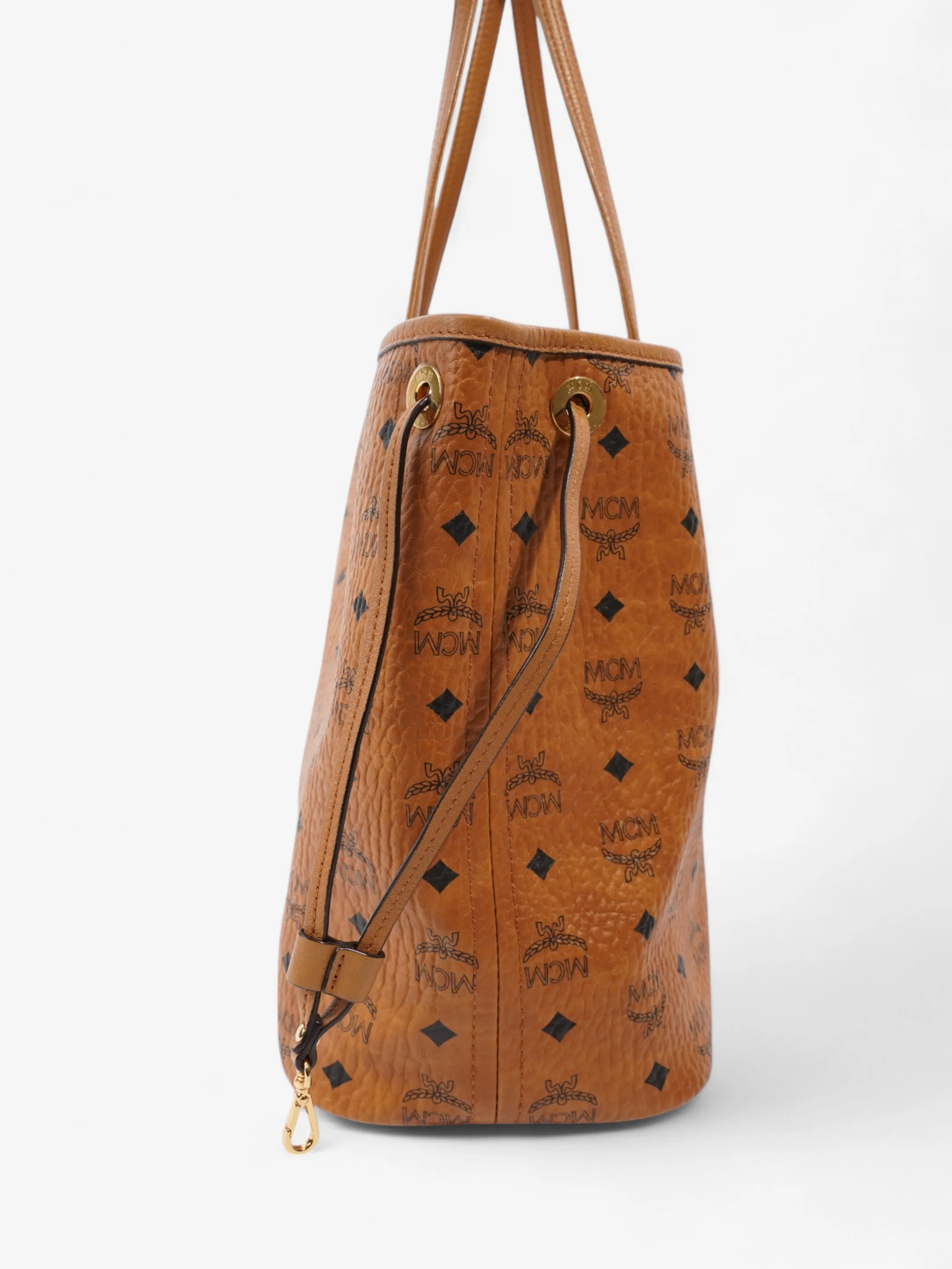 MCM Reversible Liz Shopper Bag Brown / Black Faux Leather