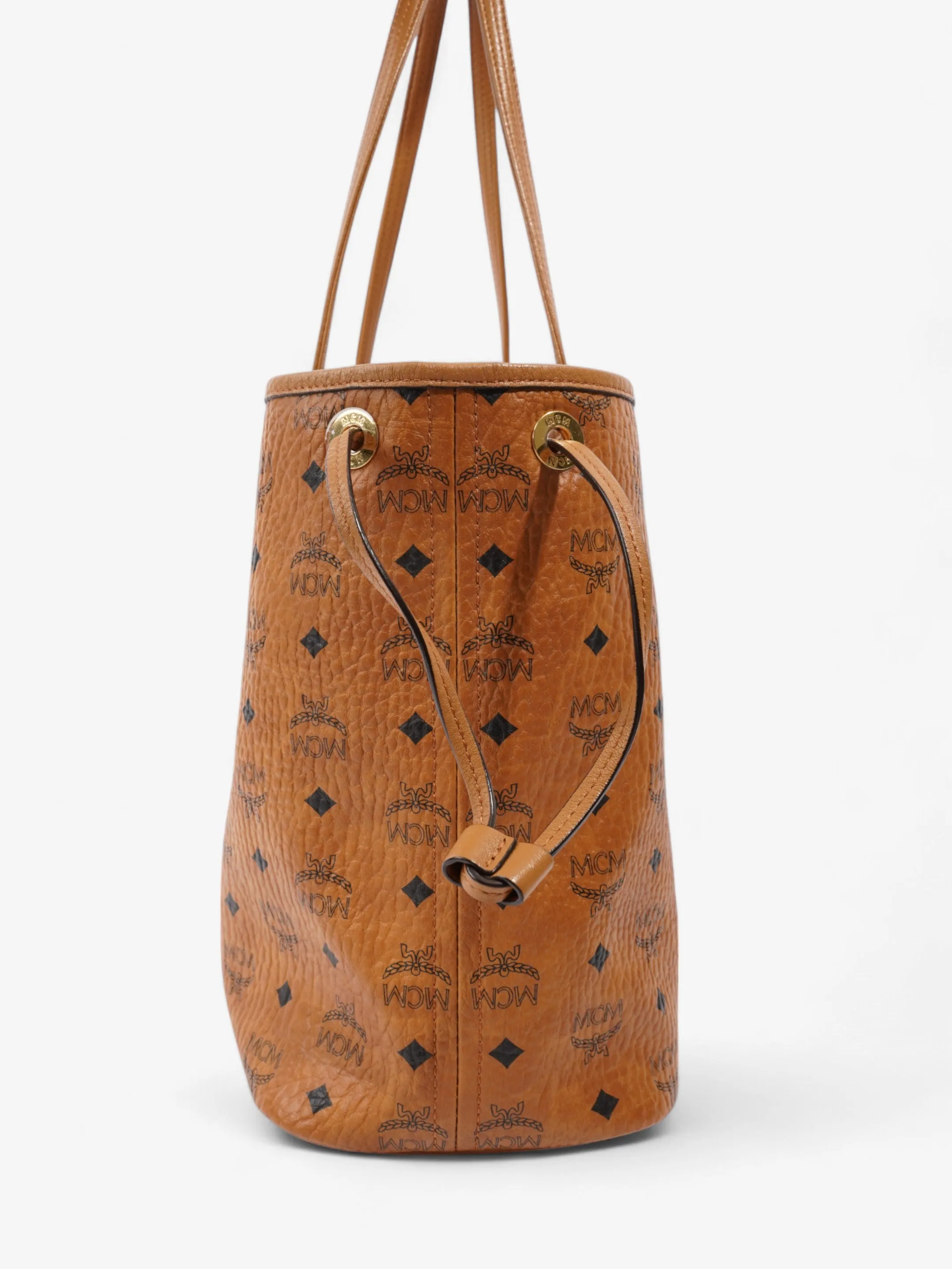 MCM Reversible Liz Shopper Bag Brown / Black Faux Leather