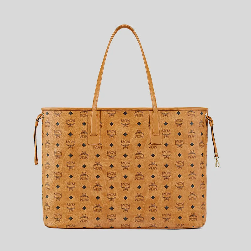 MCM Reversible Liz Shopper in Visetos Cognac RS-MWPCSVI02CO001