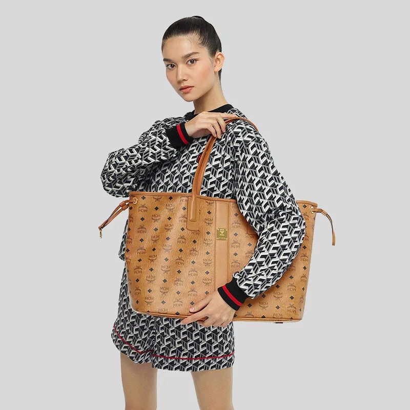 MCM Reversible Liz Shopper in Visetos Cognac RS-MWPCSVI02CO001