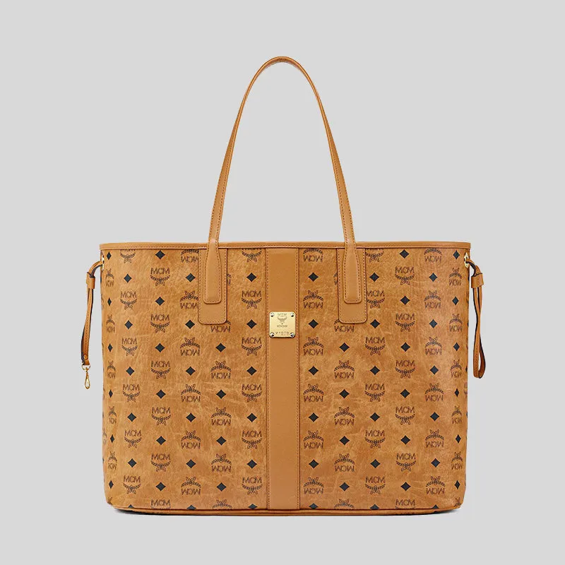 MCM Reversible Liz Shopper in Visetos Cognac RS-MWPCSVI02CO001