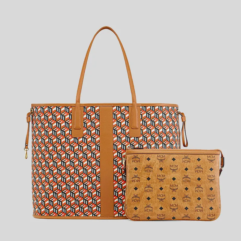 MCM Reversible Liz Shopper in Visetos Cognac RS-MWPCSVI02CO001