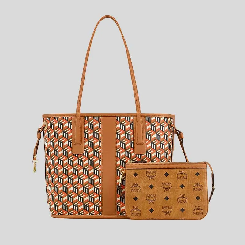 MCM Small Reversible Liz Shopper in Visetos Cognac RS-MWPDSLR04CO001