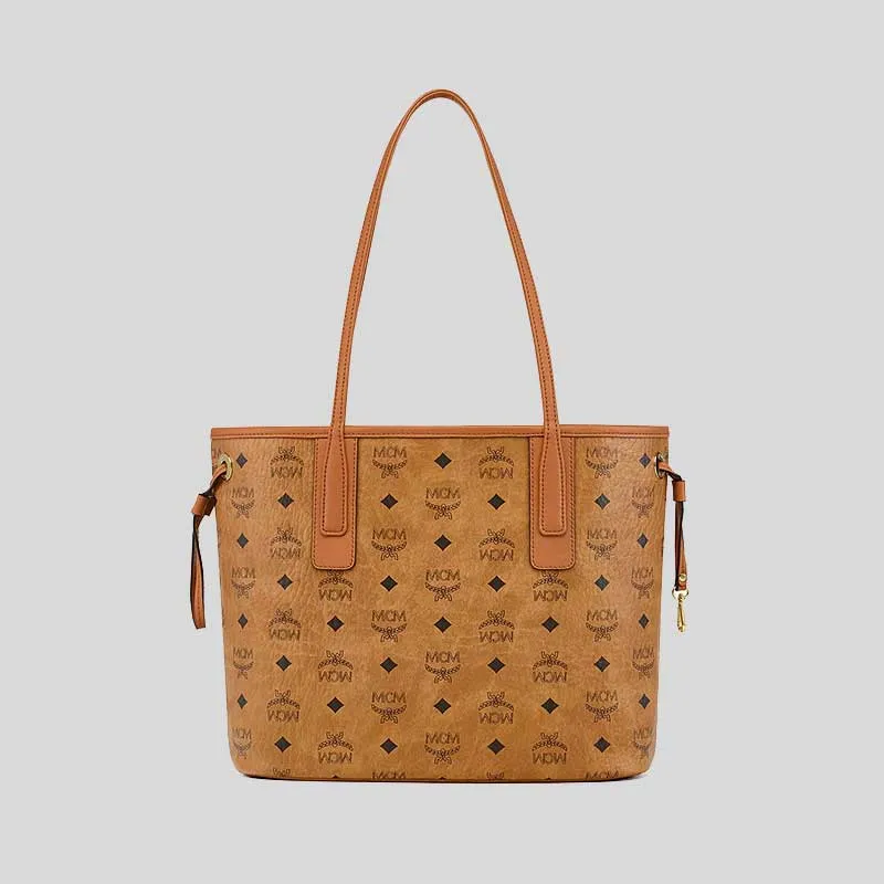 MCM Small Reversible Liz Shopper in Visetos Cognac RS-MWPDSLR04CO001