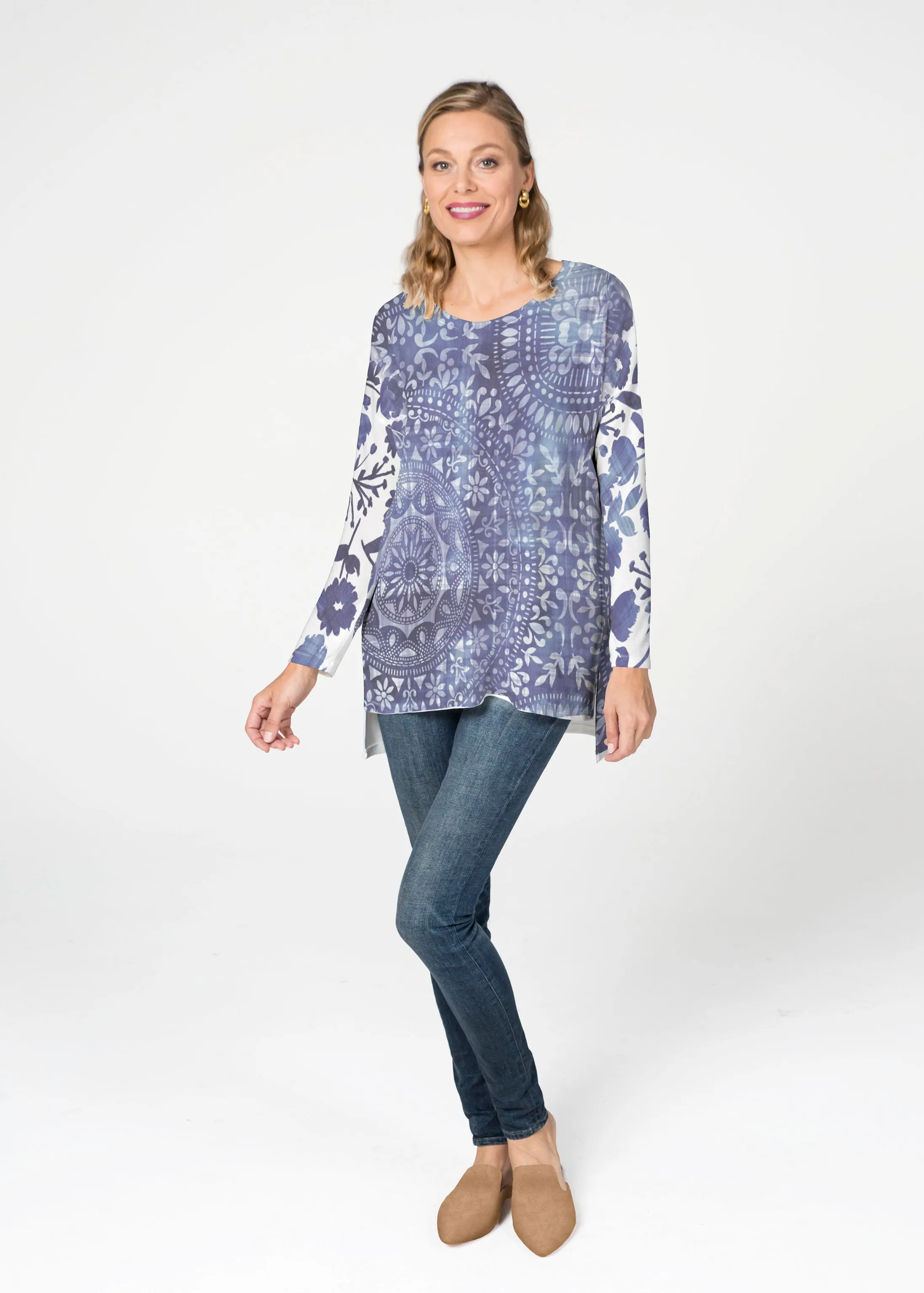 Medallion Flower (13453) ~ Slouchy Butterknit Top