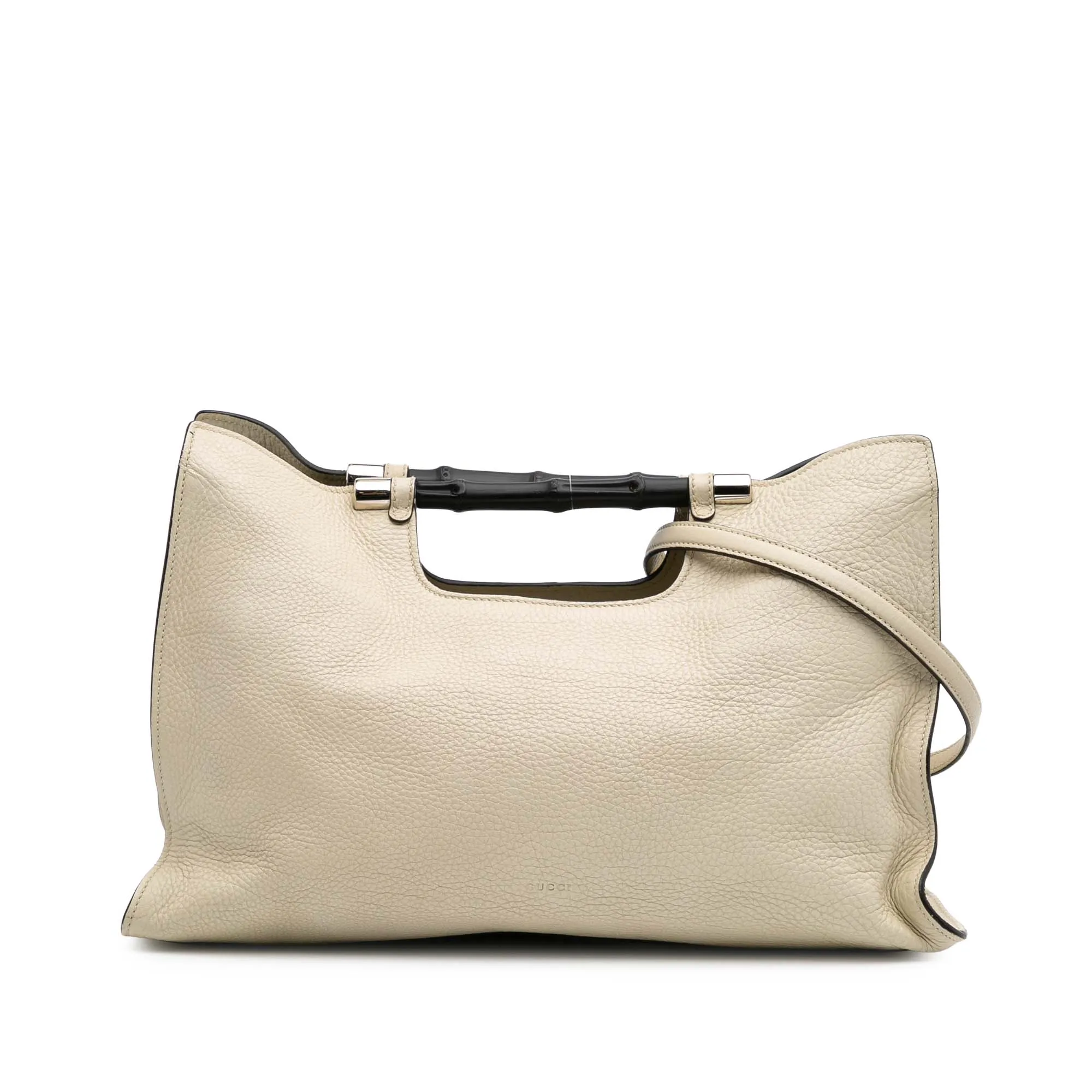 Medium Calfskin Bamboo Daily Shopper Satchel