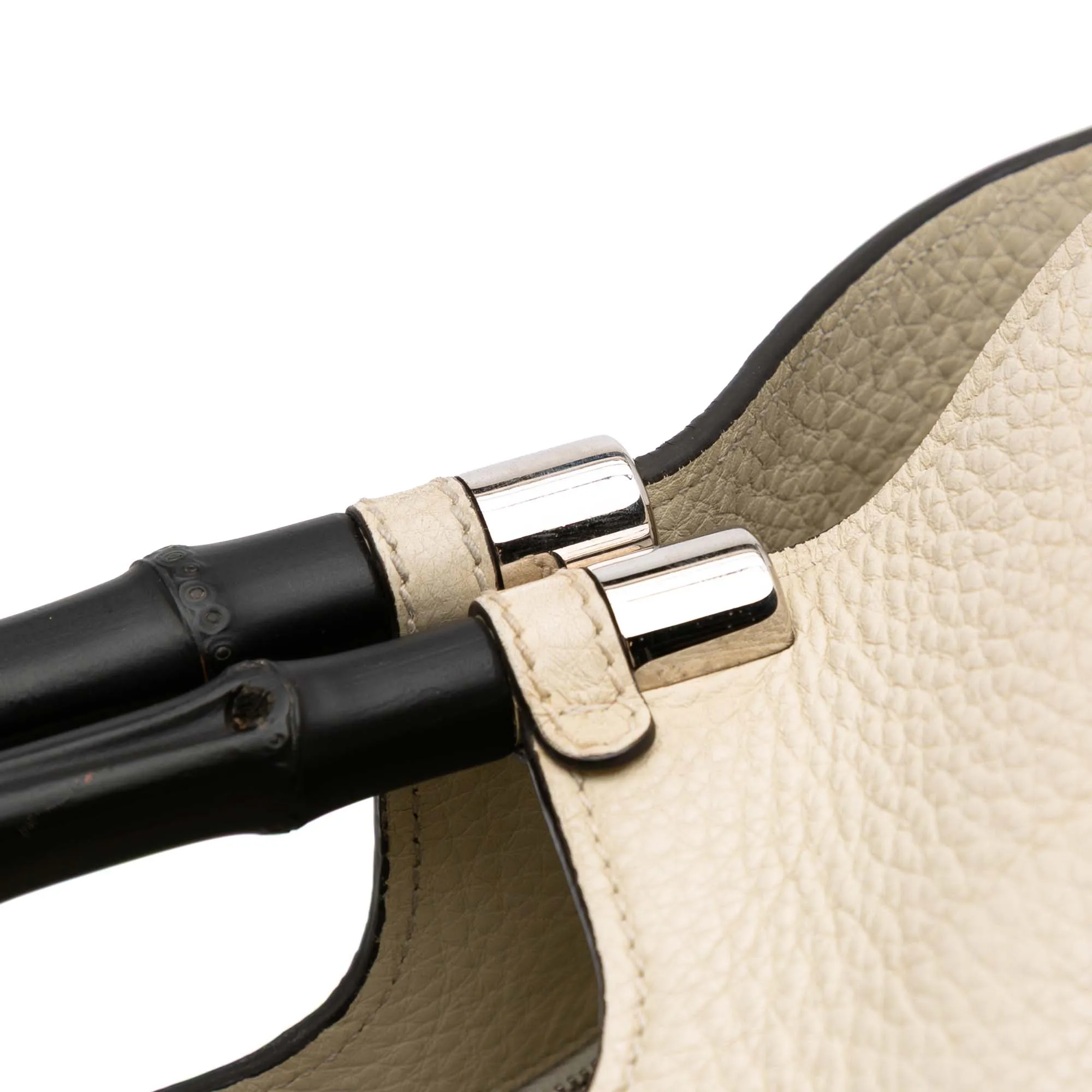 Medium Calfskin Bamboo Daily Shopper Satchel