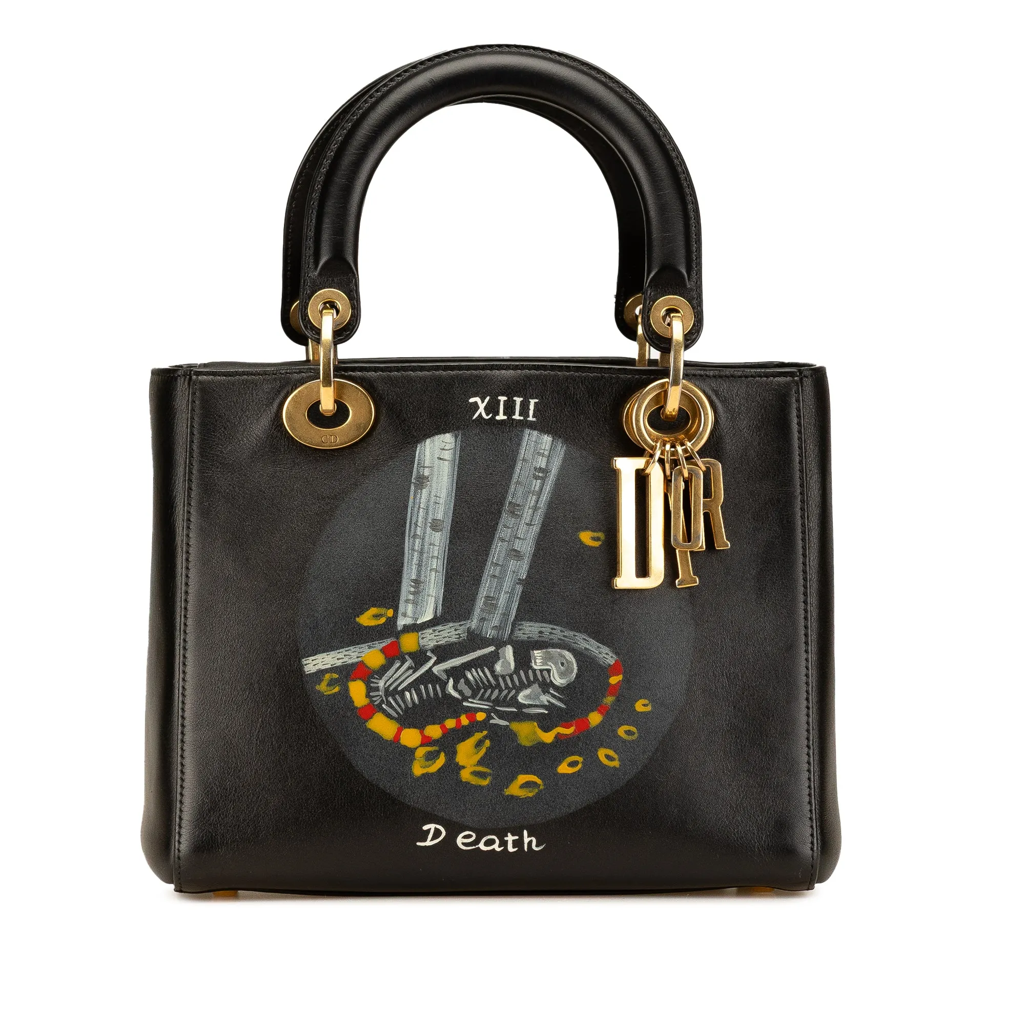 Medium Calfskin Death Tarot Card Lady Dior
