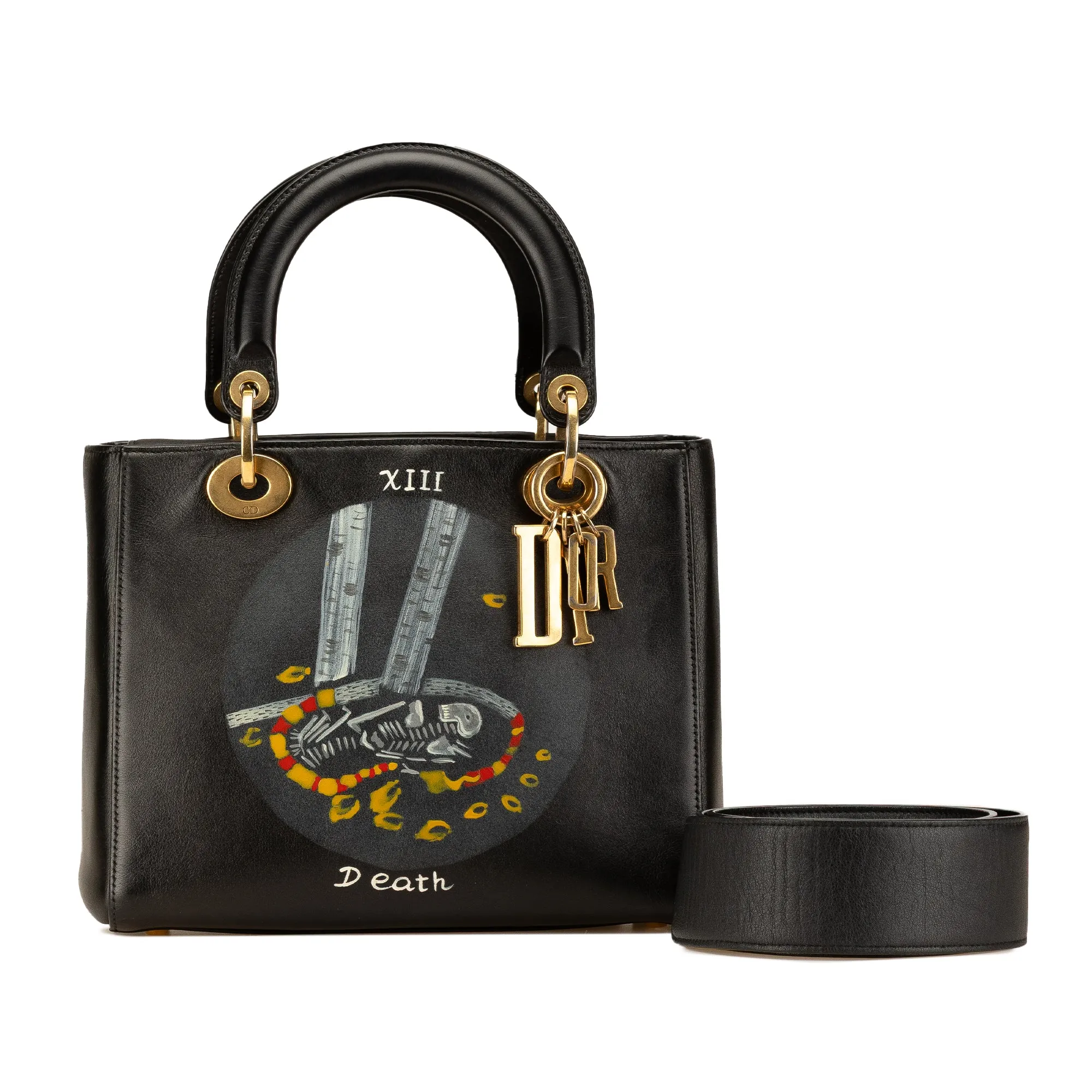 Medium Calfskin Death Tarot Card Lady Dior