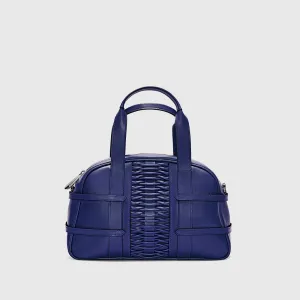 Medium Francesca braided navy satchel
